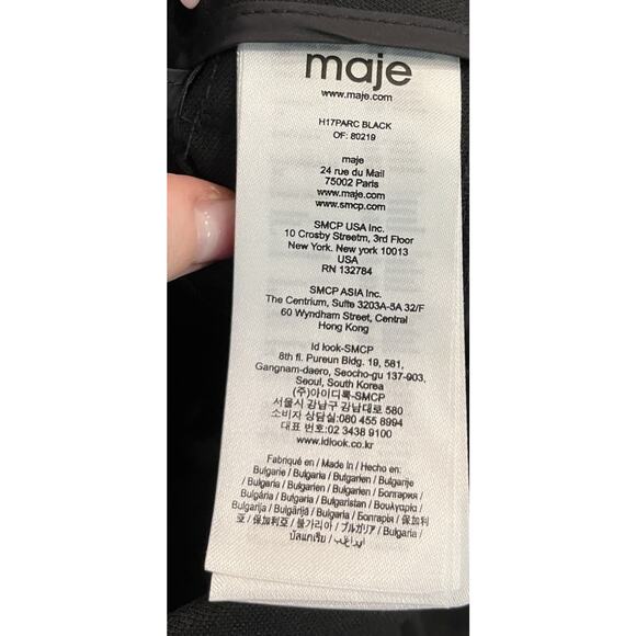 Maje Black Parc Wide Leg Crepe Trousers Women's Pants Size 36 - Picture 4 of 6